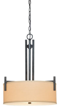 18"W Tecido 3-Light Pendant Olde World Iron