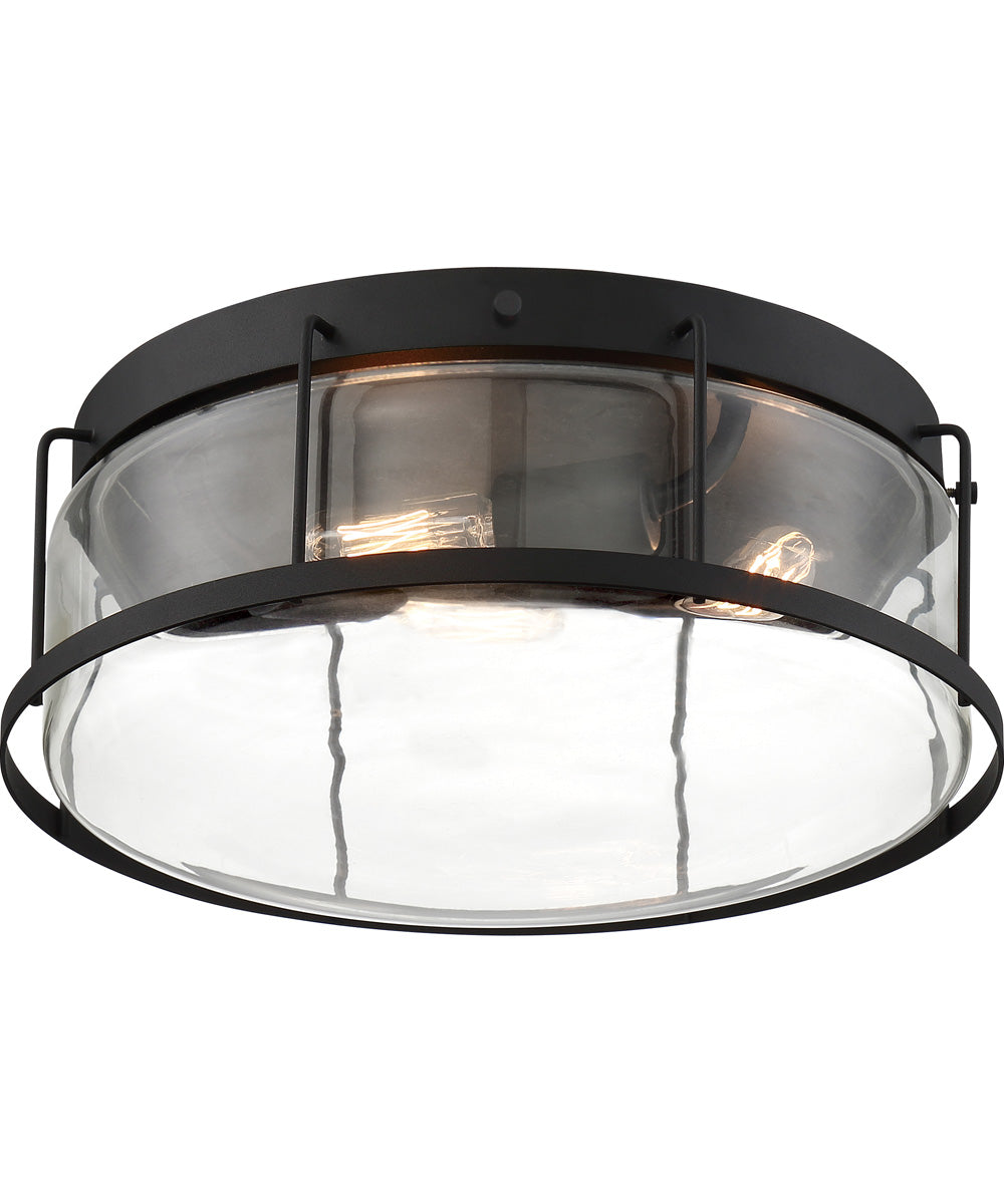 Ludlow Medium 3-light Flush Mount Earth Black
