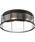 Ludlow Medium 3-light Flush Mount Earth Black