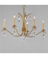 Eden 5-Light Chandelier Charcoal Gold Leaf