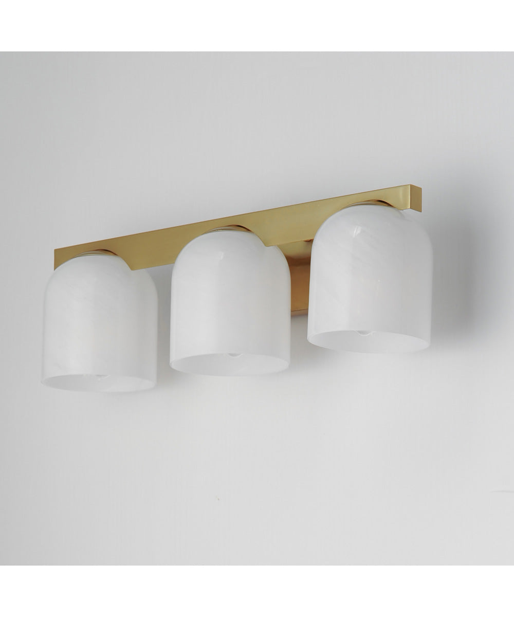 Scoop 3-Light Bath Vanity Natural Aged Brass