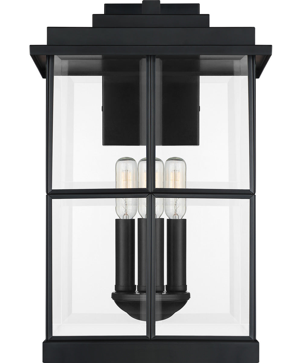 Mulligan Large 3-light Outdoor Wall Light Matte Black