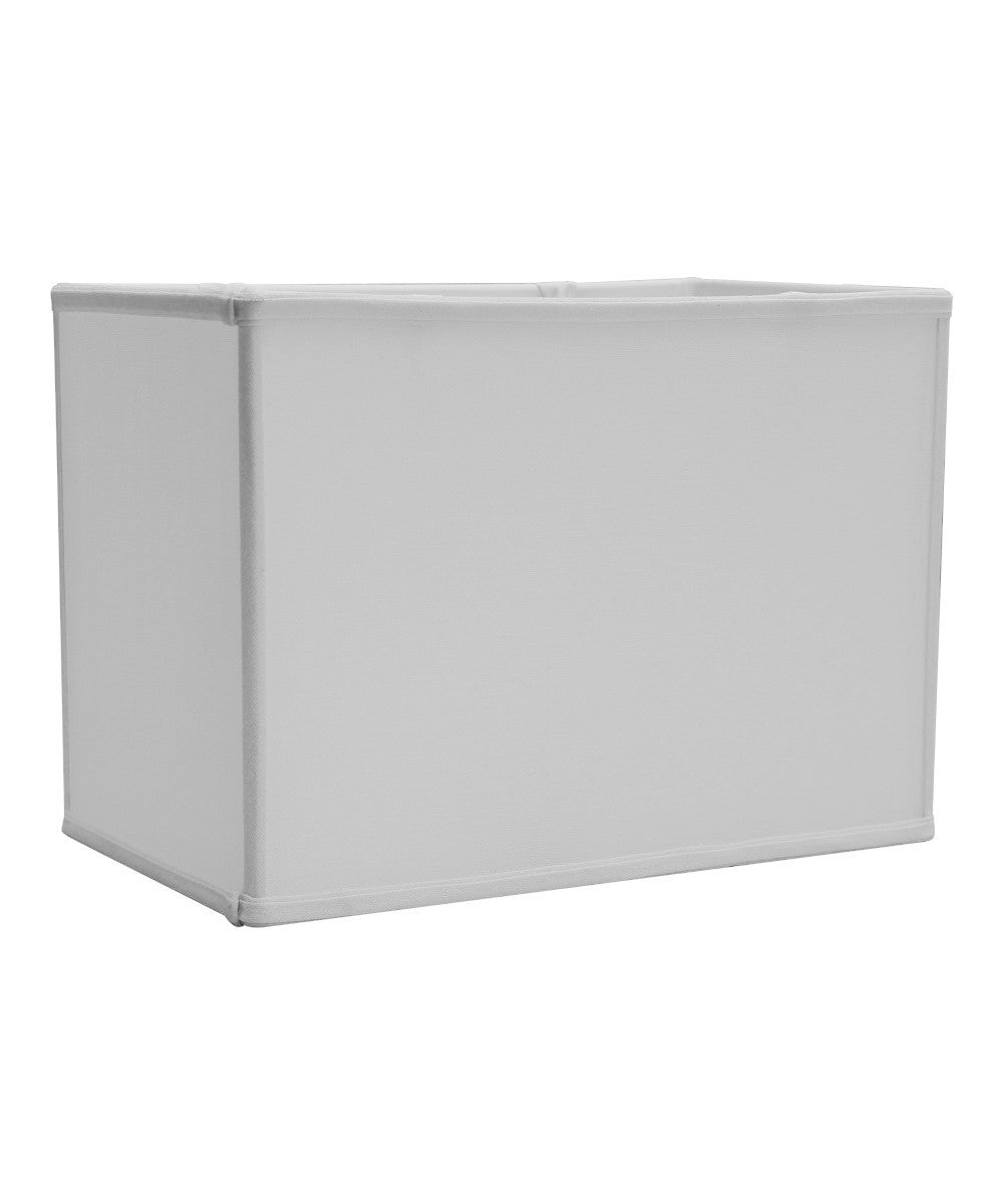 14"W x 10"H Rectangular Drum Lampshade White