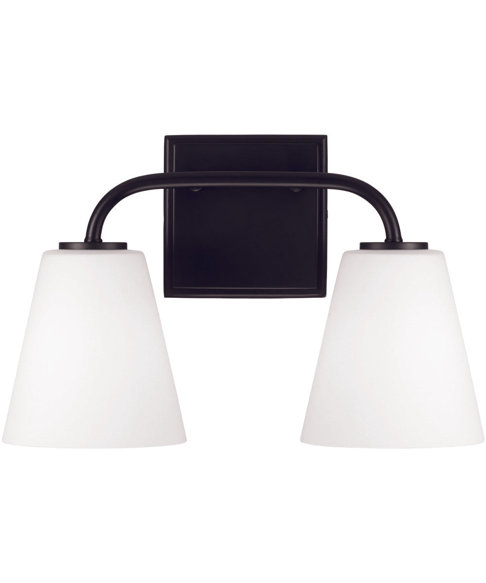 Brody 2-Light Vanity Matte Black