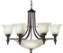 27"w Richland 6-Light Chandelier Royal Bronze