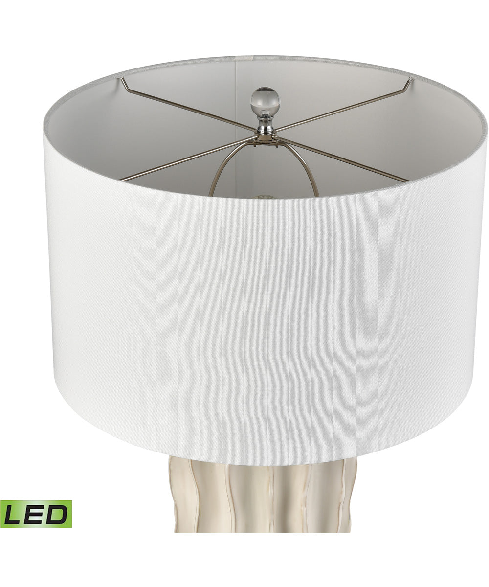 Genesee 27.5'' High 1-Light Table Lamp - White Glazed - Includes LED Bulb