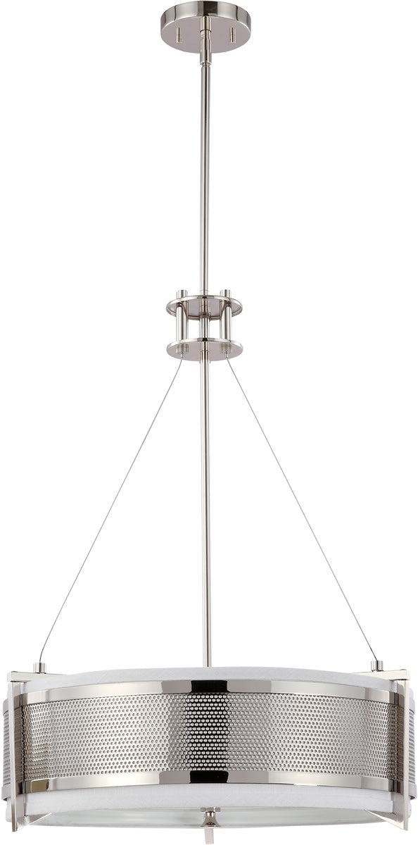 21"W Diesel 4-Light Pendant Polished Nickel
