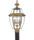 Newbury Large 3-light Outdoor Post Light Antique Brass