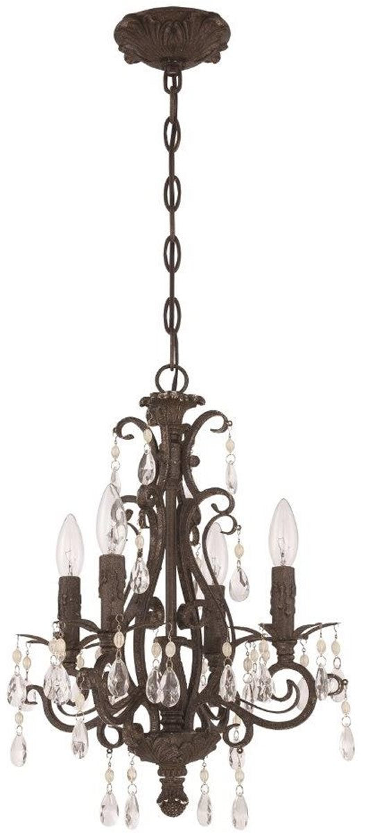 14"W Englewood 4-Light Chandelier French Roast