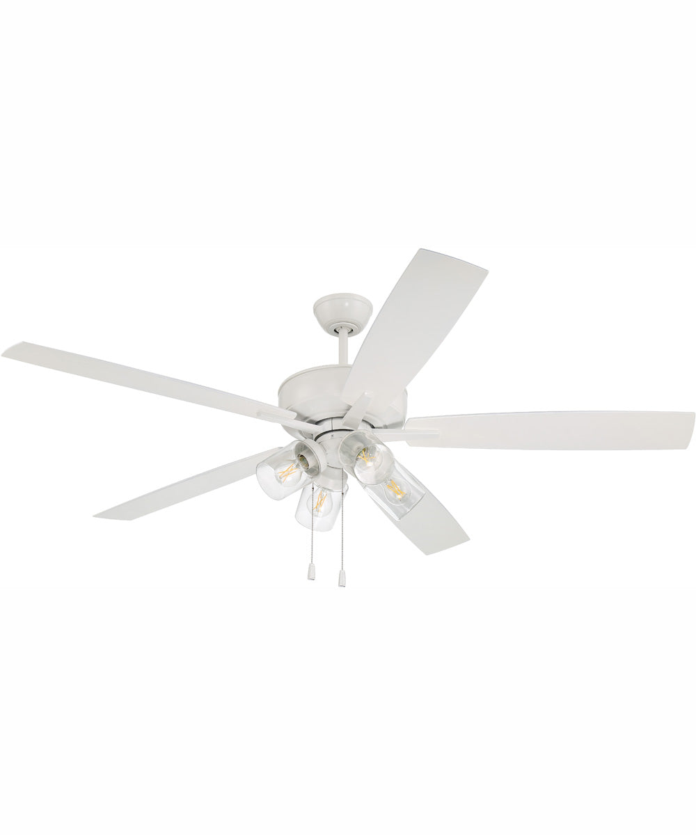 60" Outdoor Super Pro 104 4-Light Indoor/Outdoor Ceiling Fan White