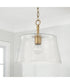 Baker 1-Light Dual-Mount Pendant/Semi-Flush Mount Ceiling Light Aged Brass