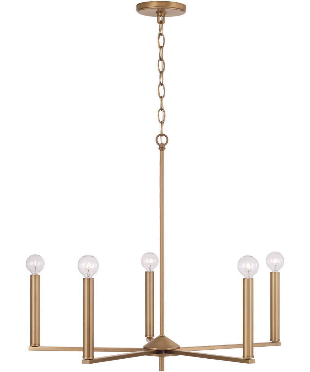 Portman 5-Light Chandelier Aged Brass