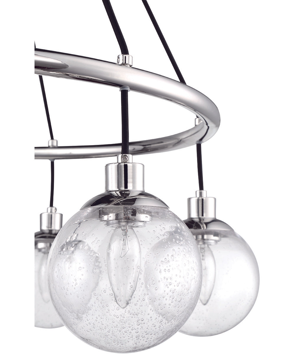 Que 6-Light Chandelier Chrome
