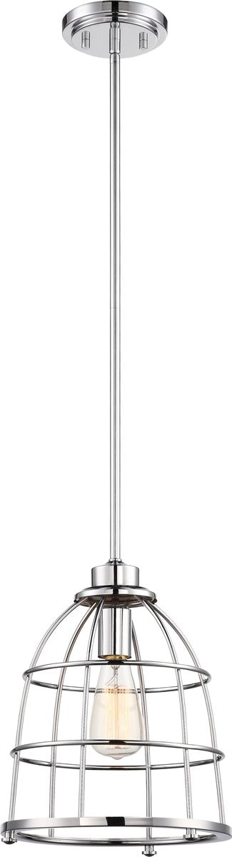 10"W Maxx 1-Light Pendant Polished Nickel