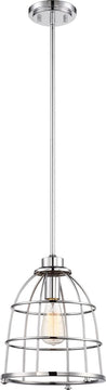 10"W Maxx 1-Light Pendant Polished Nickel