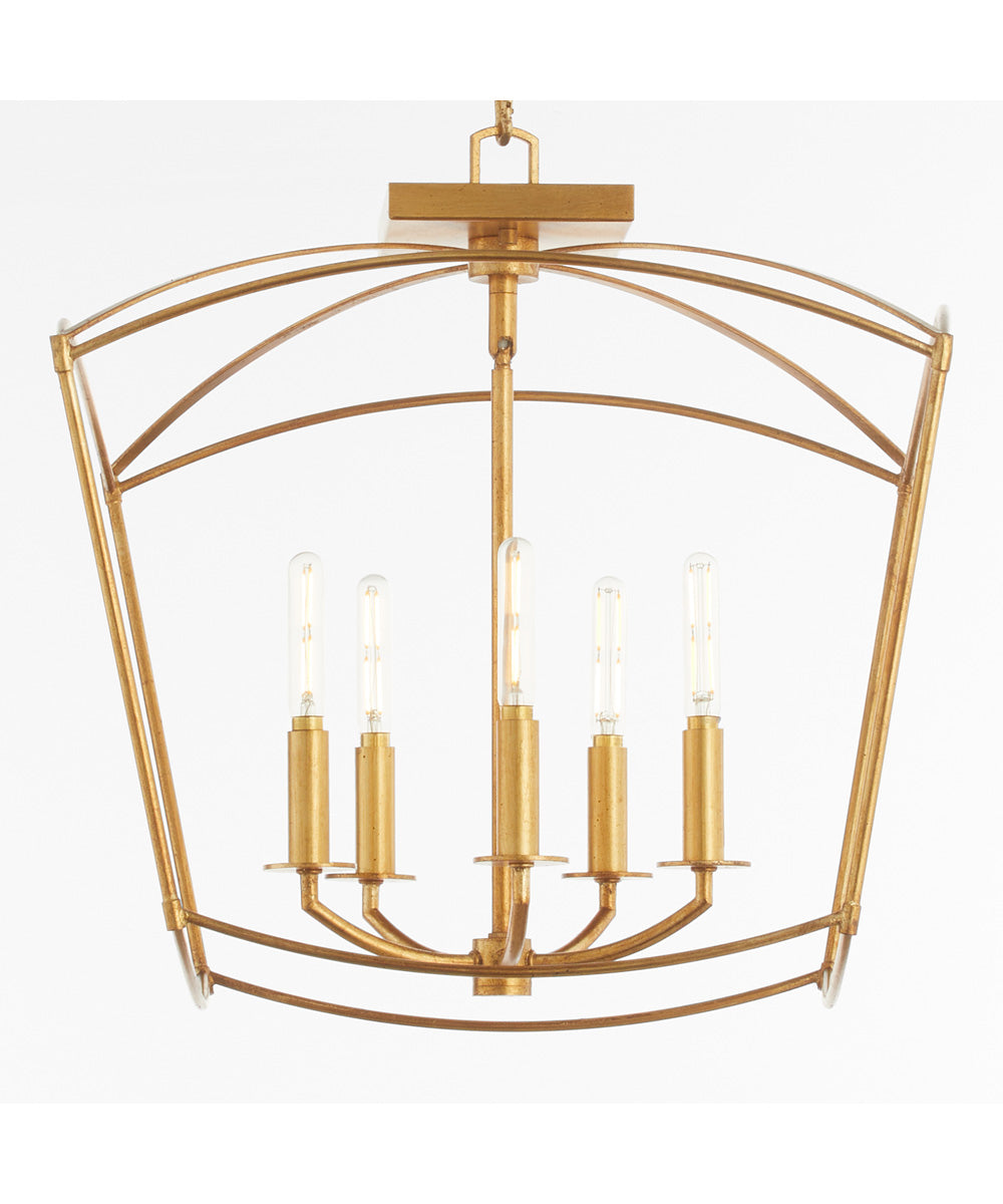 Mantle 5-light Dual Mount Light Fixture Gold Leaf