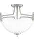 Billingsley Medium 2-light Semi Flush Mount Brushed Nickel