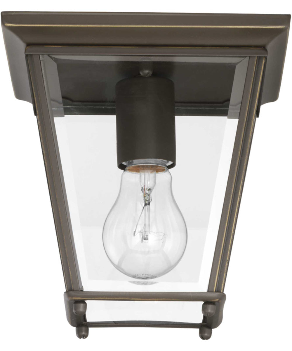 Burlington 1-Light 7" Outdoor Flush Mount Antique Bronze