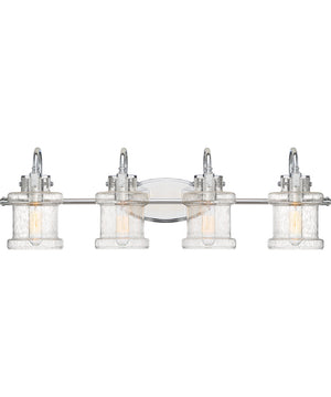 Danbury Extra Large 4-light Bath Light Polished Chrome