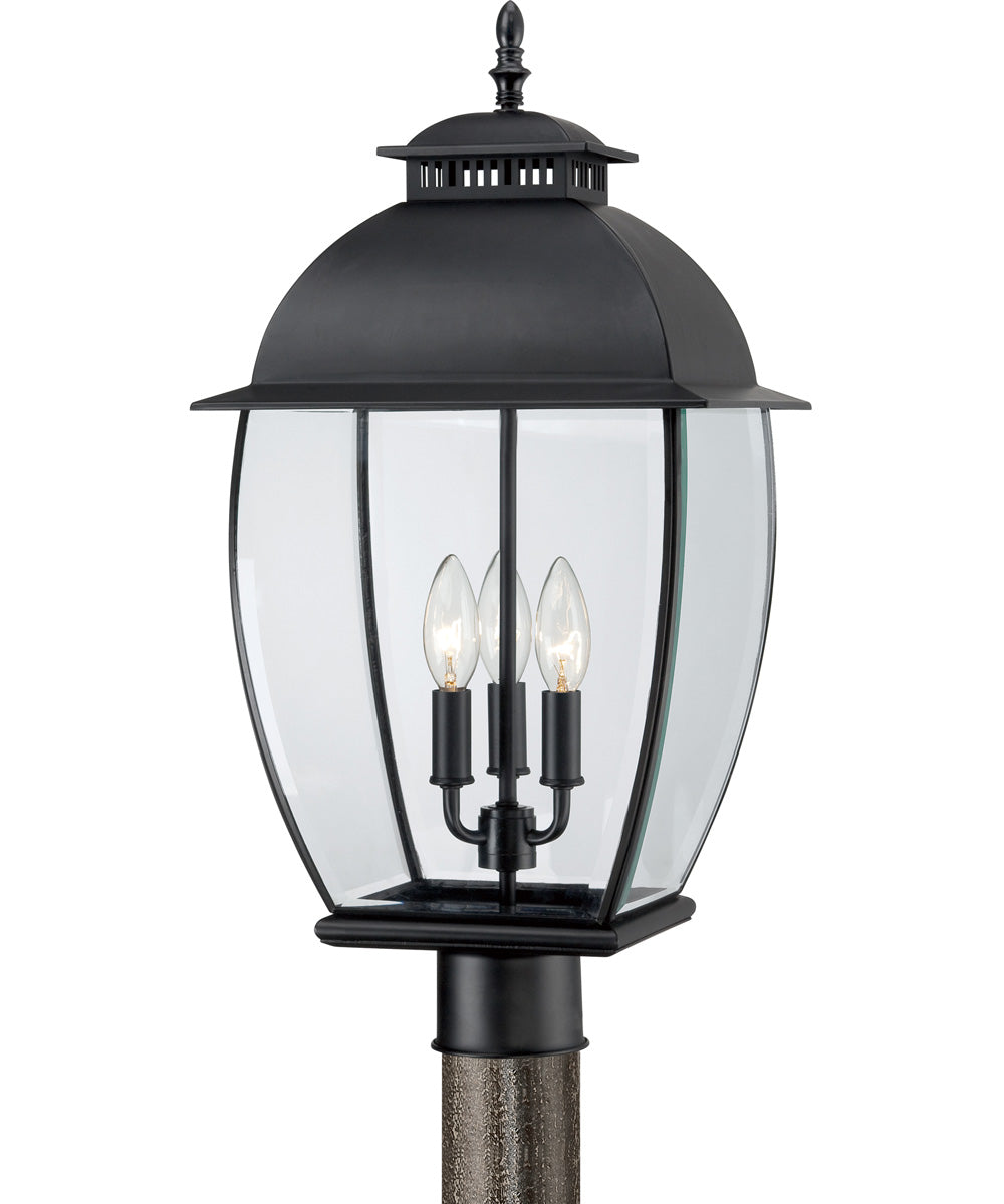 Bain Large 3-light Outdoor Post Light Mystic Black