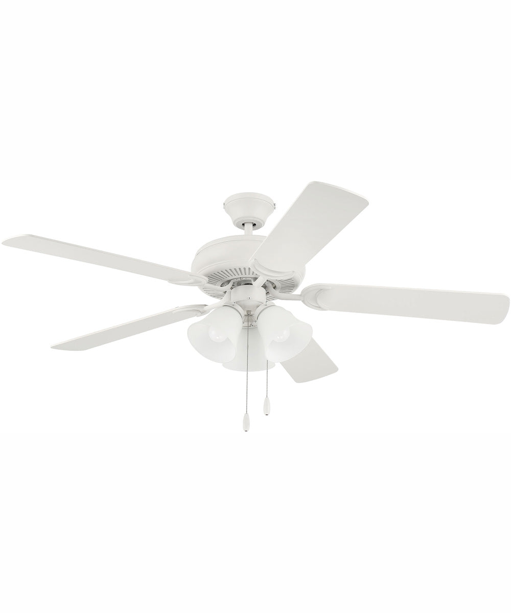 52" Decorator's Choice 3-Light Ceiling Fan Matte White