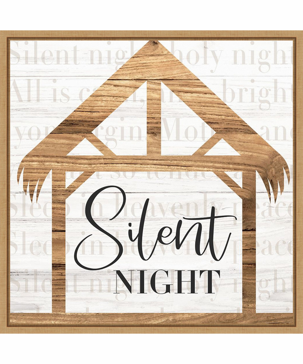 Framed Silent Night by Art Nd Canvas Wall Art Print (22  W x 22  H), Sylvie Maple Frame