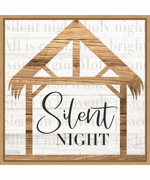 Framed Silent Night by Art Nd Canvas Wall Art Print (22  W x 22  H), Sylvie Maple Frame