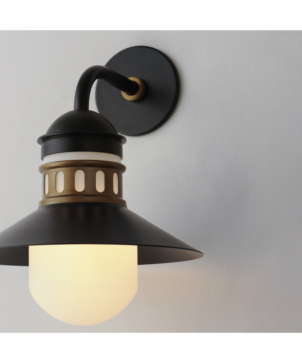Admiralty 1-Light Outdoor Wall Sconce Black / Antique Brass