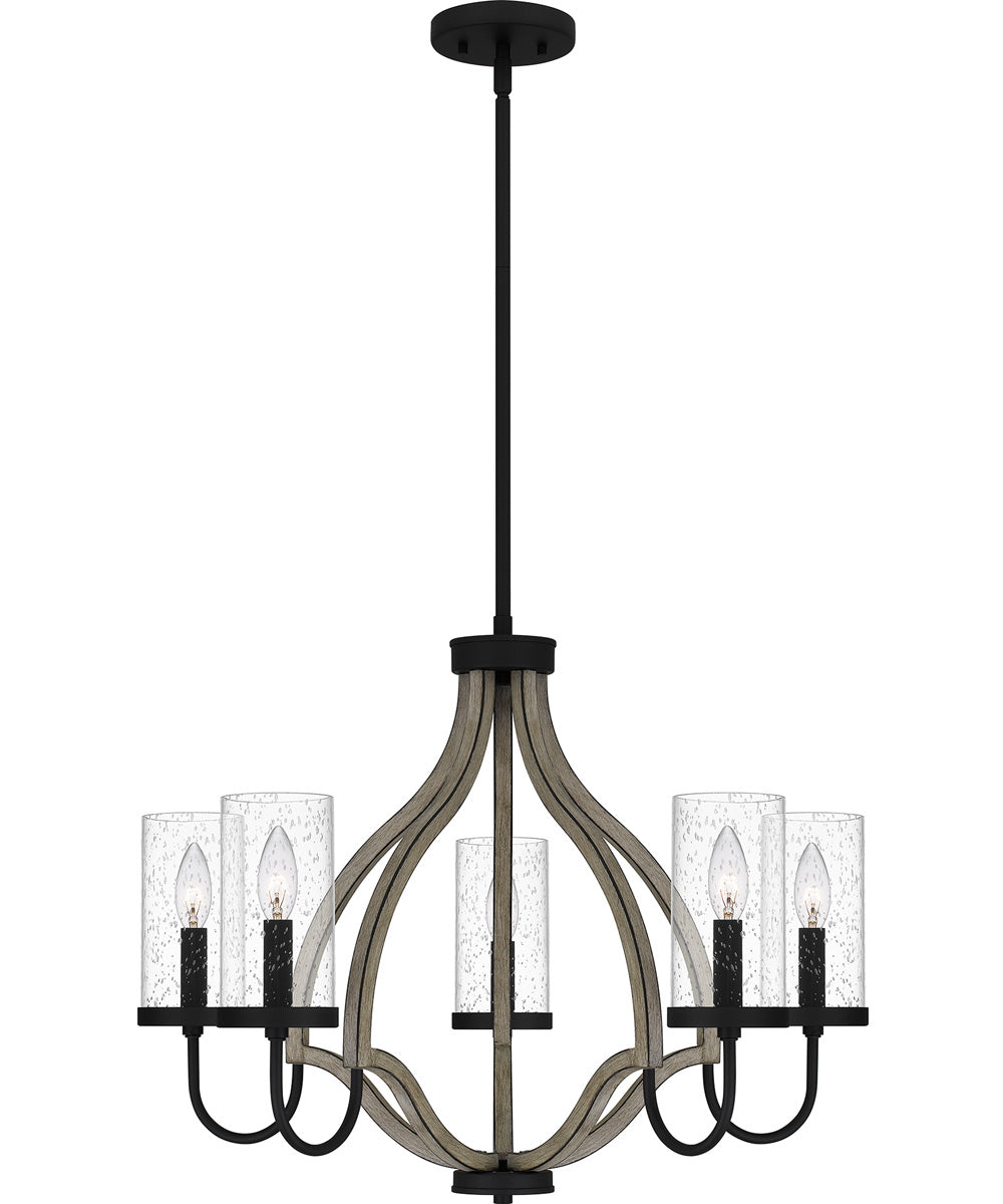 Cornelia 5-light Chandelier Matte Black