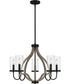 Cornelia 5-light Chandelier Matte Black