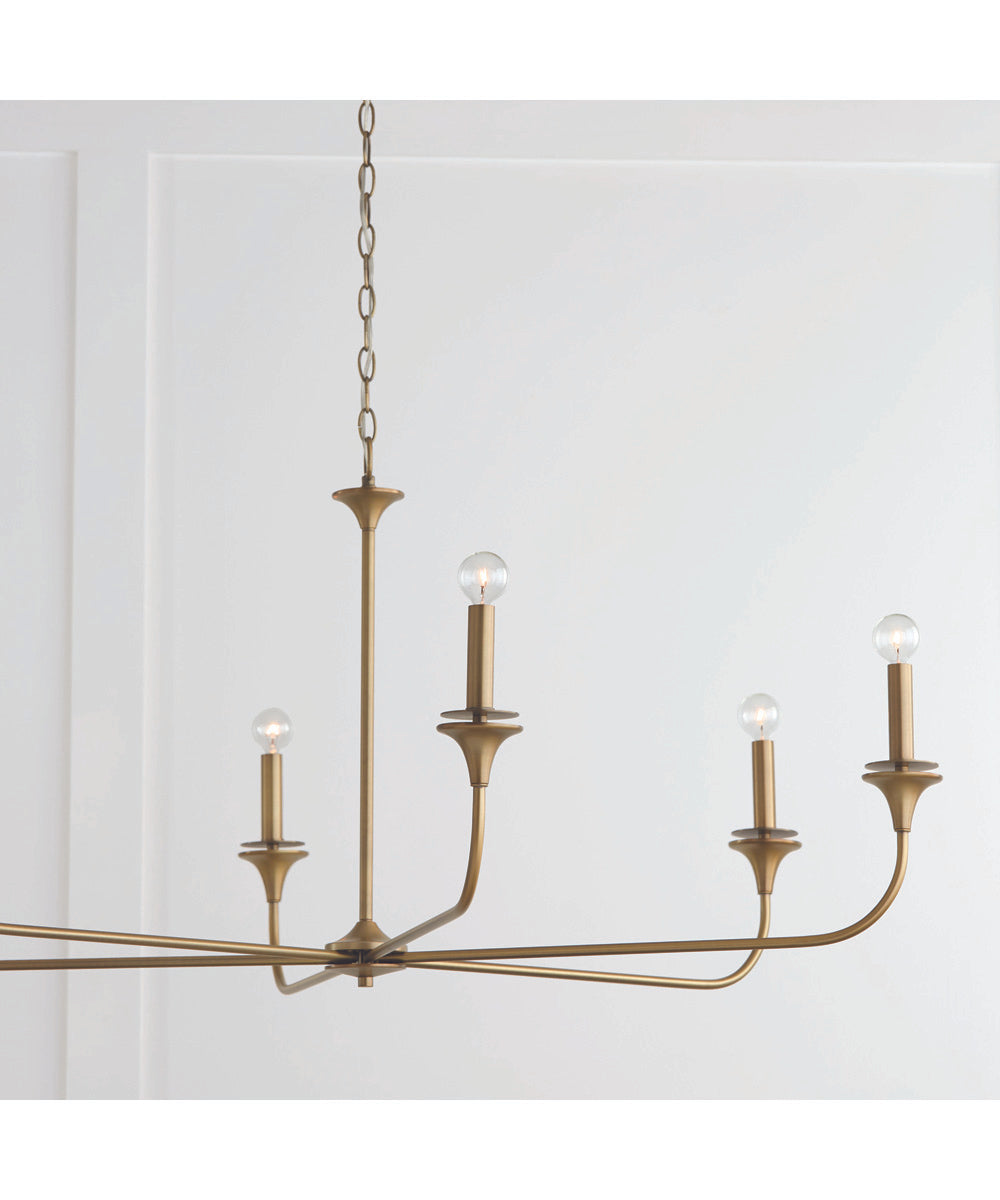 Presley 6-Light Chandelier Aged Brass