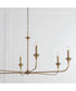Presley 6-Light Chandelier Aged Brass