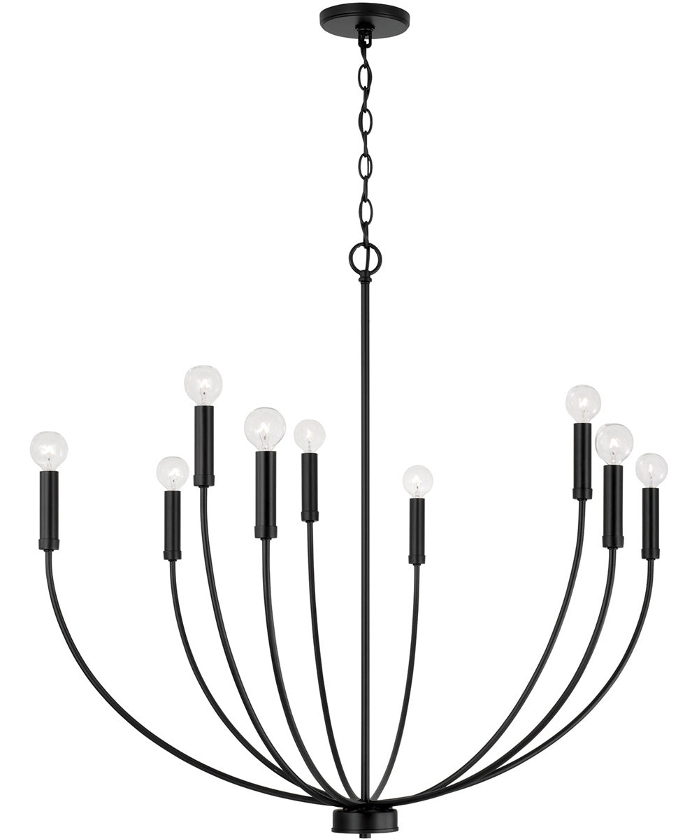 Ansley 9-Light Chandelier Matte Black