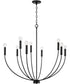Ansley 9-Light Chandelier Matte Black
