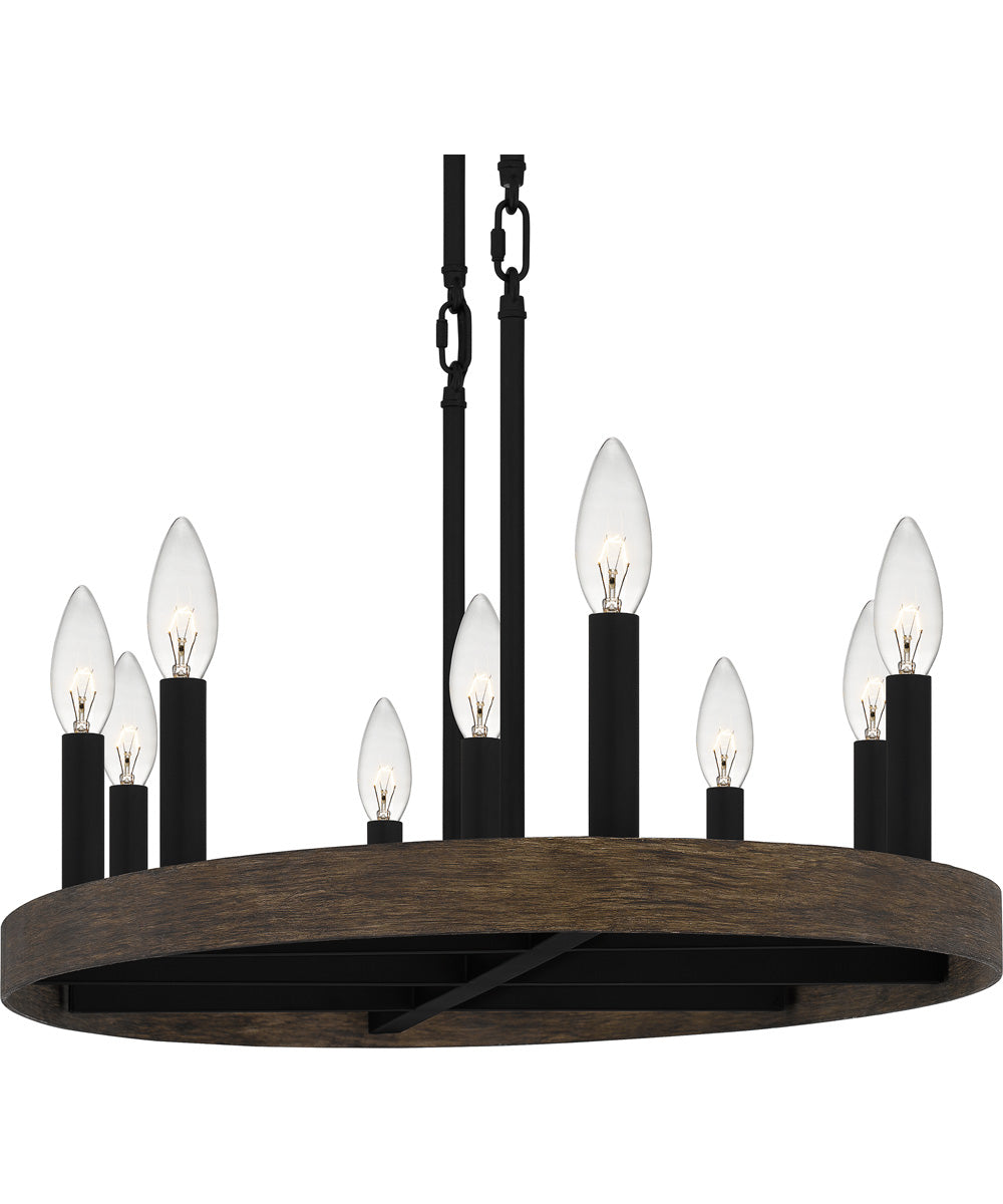 Hendrix Medium 9-light Island Light Matte Black