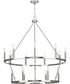 Gilliam Fifteen-Light New Traditional Chandelier Brushed Nickel