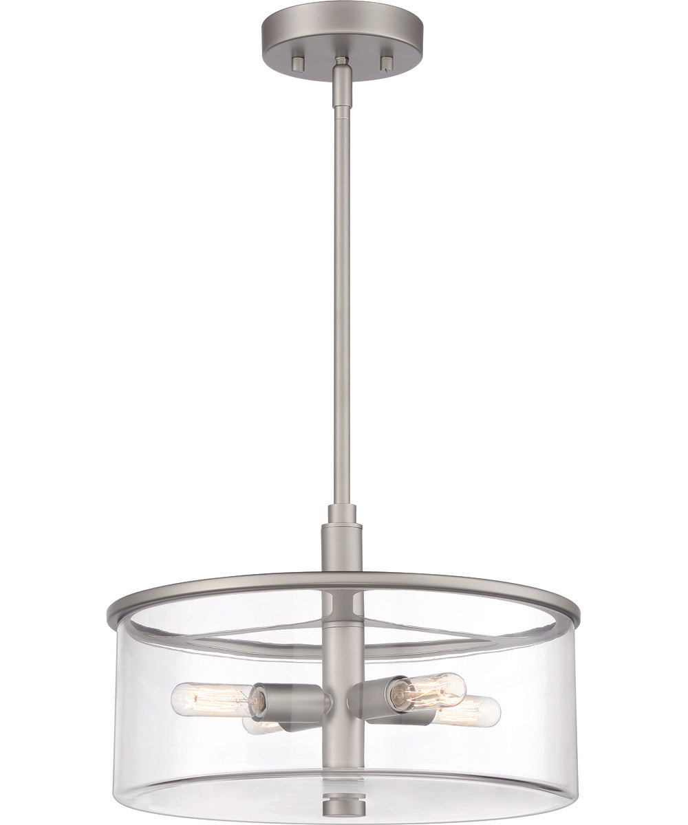 Hailie 4-Light Pendant Satin Nickel