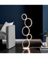 Fedora Led Floor Lamp 5 Rings/White