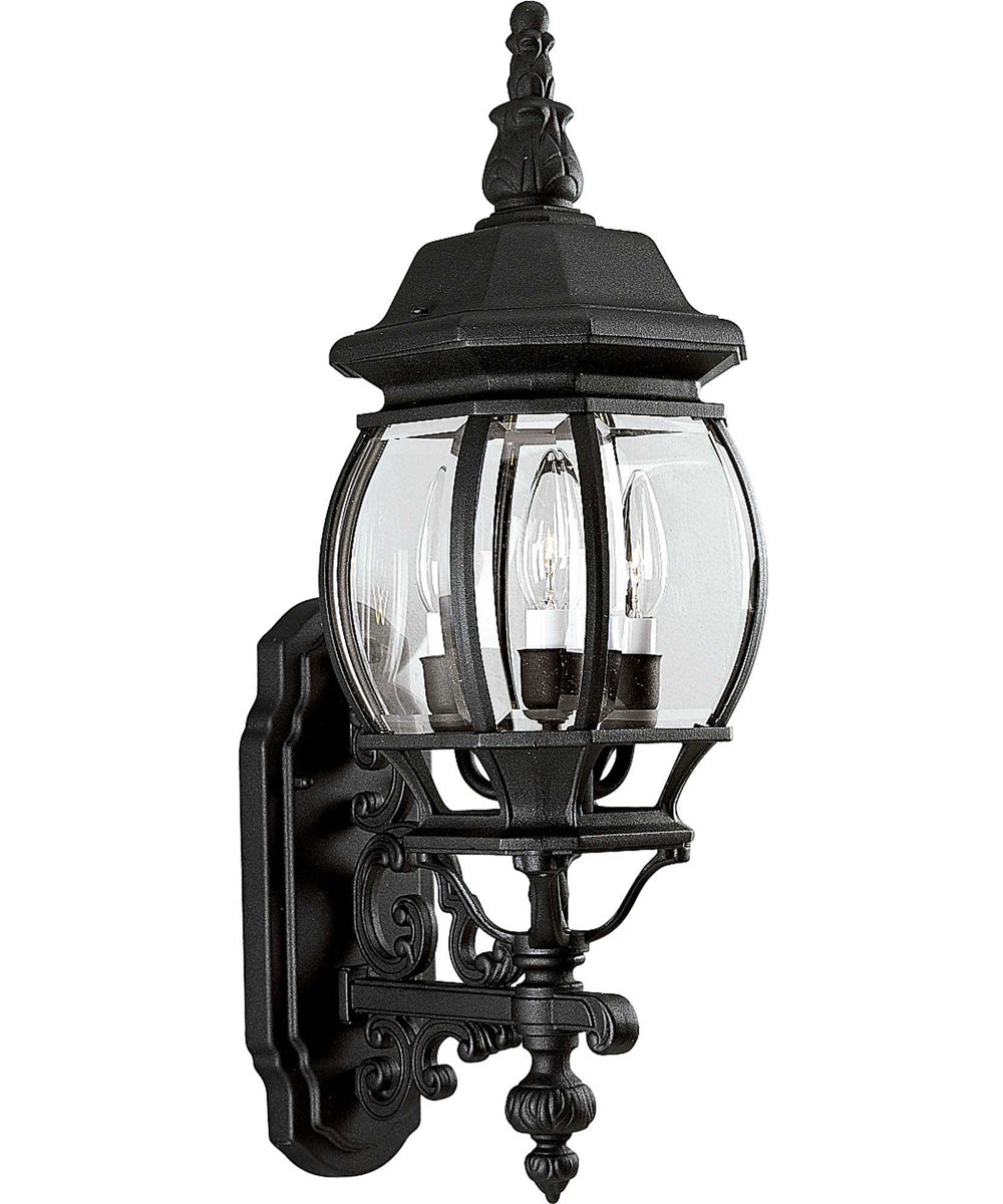Onion Lantern 3-Light Wall Lantern Textured Black