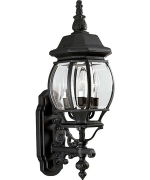 Onion Lantern 3-Light Wall Lantern Textured Black