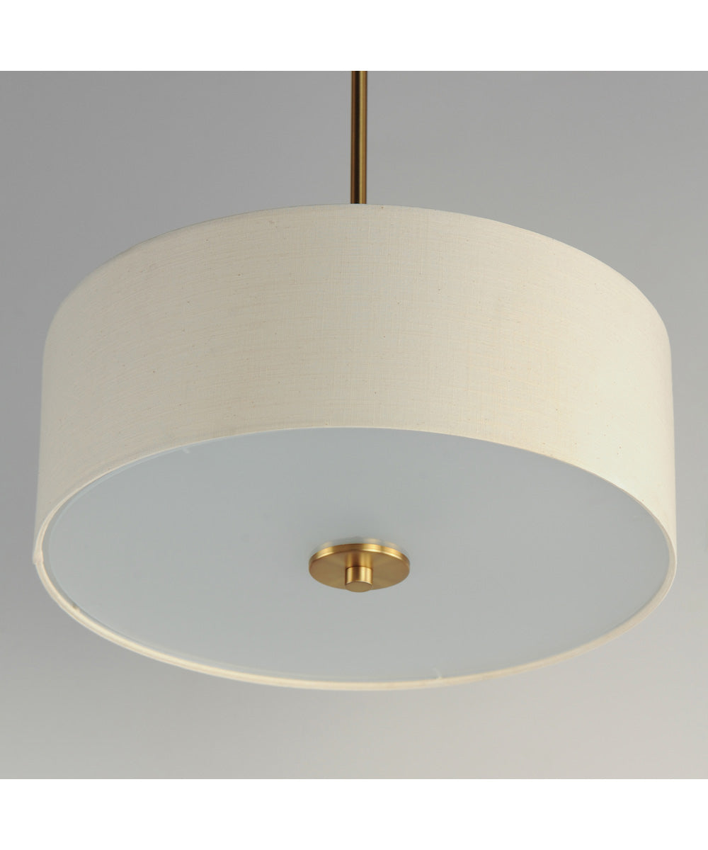 Bongo 3-Light Pendant / Semi-Flush Mount Natural Aged Brass