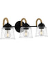 Seabreeze Large 3-light Bath Light Matte Black