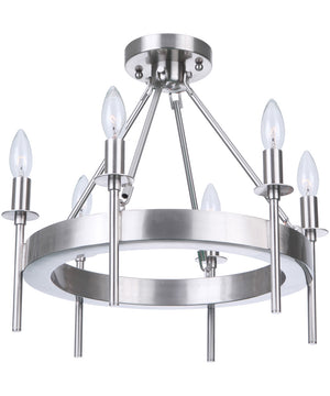 Larrson 6-Light Semi Flush Brushed Polished Nickel