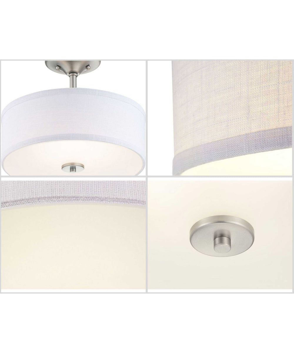 Inspire LED 13" LED Semi-Flush Brushed Nickel