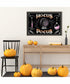 Framed Hocus Pocus Halloween Black by Gia Graham Canvas Wall Art Print (33  W x 23  H), Sylvie Greywash Frame