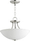15"W Barkley 3-light Dual Mount Light Fixture Satin Nickel