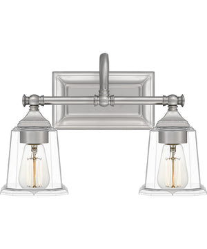 Nicholas Medium 2-light Bath Light Brushed Nickel