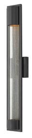 29"H Mist 1-Light Large Outdoor Wall Light in Satin Black