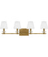 Kelsey Glen Extra Large 4-light Bath Light Weathered Brass