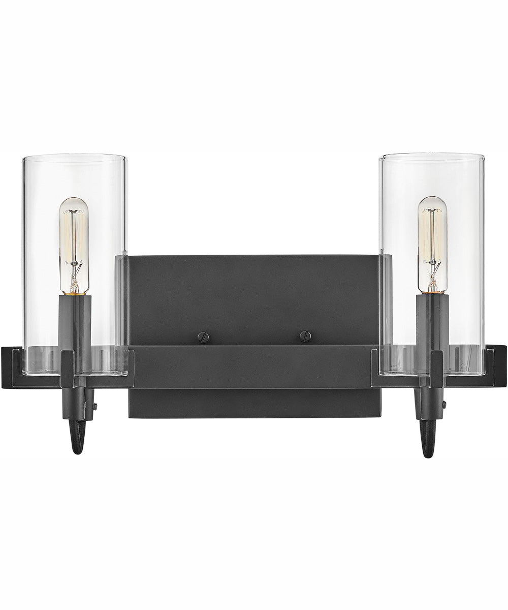 Ryden 2-Light Two Light Vanity in Black